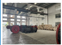 Aulone wire rope inventory in warehouse with reels of 6x36 IWRC rope