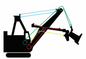 Electric rope shovel wire rope duties: hoist ropes over boom-point sheaves and crowd ropes to the dipper