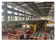 Elevator wire rope production line in a rope manufacturing factory