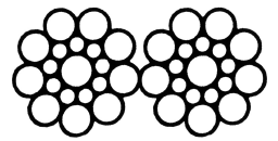 Standard versus compacted wire rope strand cross sections showing denser wire packing and higher fill factor in compacted strands