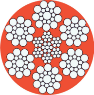 Compacted oilfield wire rope cross section with high fill factor